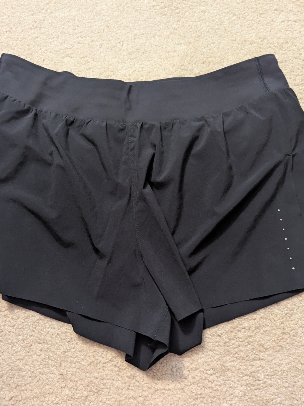 Athleta Black Women's Athletic Shorts with Reflective Dots